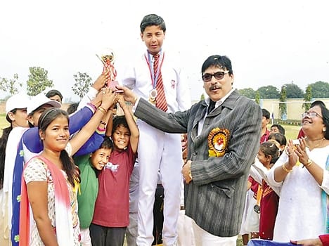 Children showed strength in the annual sports competition