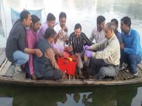 Water samples taken from locations Gomti 25