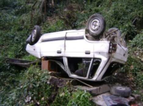 maruti car accident two died one injured in himachal.