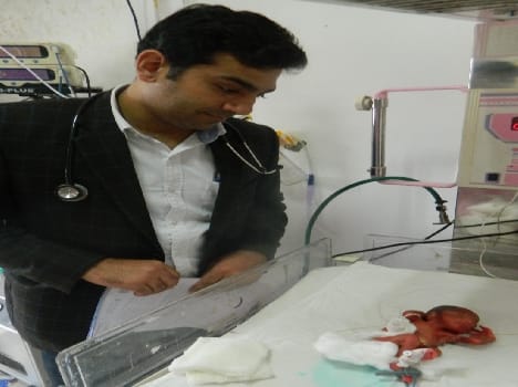 The baby was born weighing just 600 grams