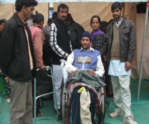 handicap man asked help to harish rawat.