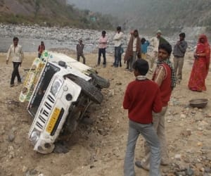 accident due to overtake.