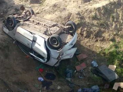 rampur accident two died,  two injured.