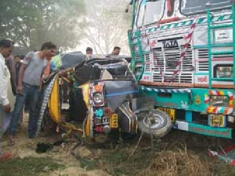 Two men crushed by truck, killed