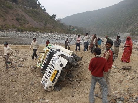 rampur accident two died,  two injured.
