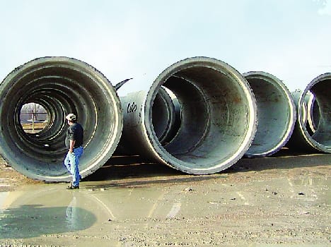 Sewage being inserted into the source of drinking water project