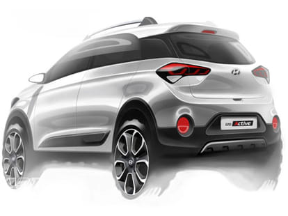 Hyundai Reveals Sketches of 'Already Spied i20 Active'; Indian Debut in March