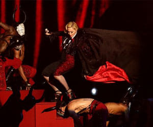 Madonna falls off stage at the Brit Awards