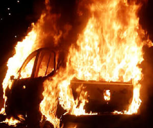 Super hero 'burning car jumped into Krish.