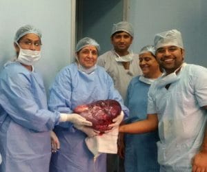 15 kg tumour will found from women stomach