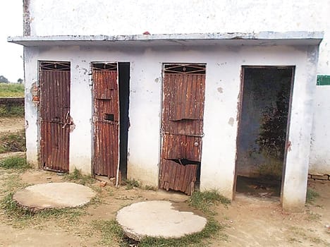 Toilets in schools collapsed