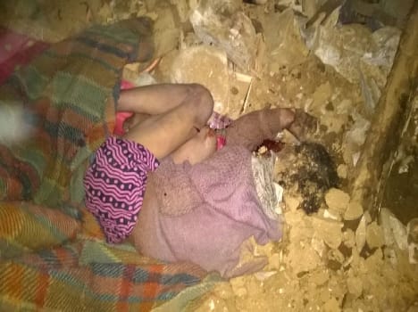 Boulder fell on the house, a trampled to death