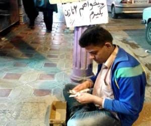 a Iranian man being begger for two women