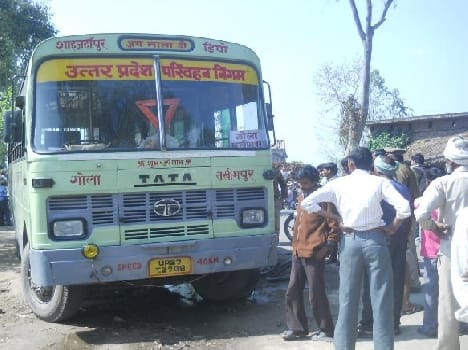 Workers injured in bus collision