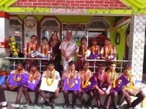 The children played Holi