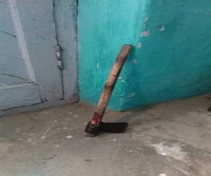 The spear and killed elderly