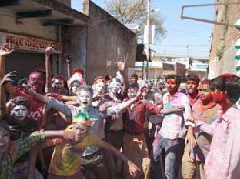 Exaltation of colors festival celebrating with - gusto
