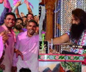 holi celebreation at dera sacha sauda sirsa