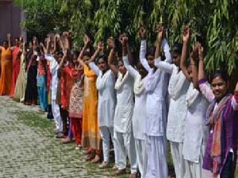 Formed human chain for women empowerment