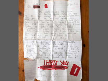 daughter writes a letter to her rapist father