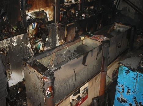 The loss of millions in fire,
