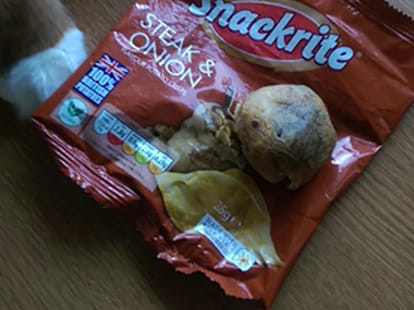 potato in the packet of chips
