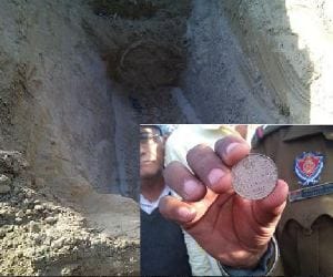 omg: pitcher full of silver coins found in excavations