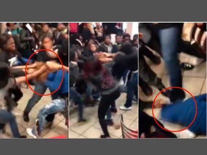 Gang of girls beaten a student in restaurant