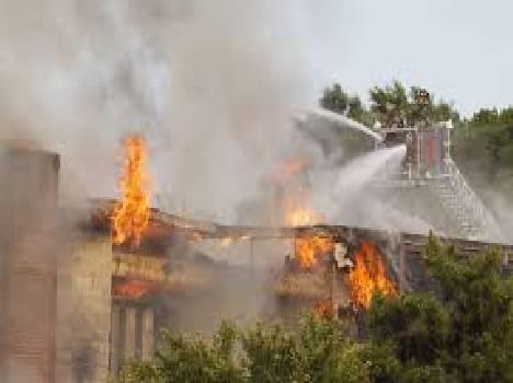 burning lamp fallen, baby and mother burned to death 