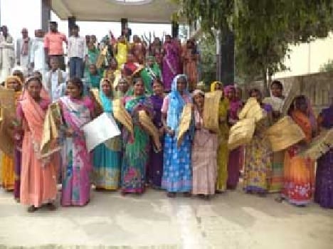 Phoolan army sitting on an indefinite dharna