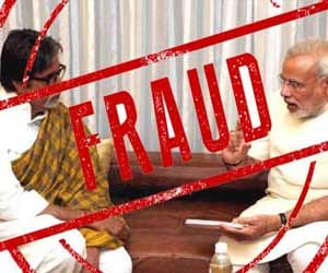 fraud using the name of narendra modi and amitabh bachchan.