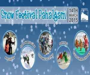 snow carnival held in pahalgam