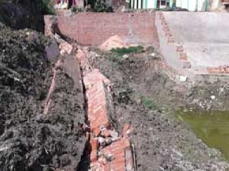 Collapsed walls in four months