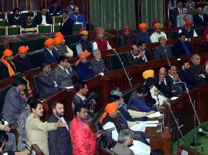 row over nagrota toll plaza in assembly