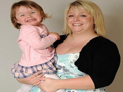baby suffering from ovarian cancer