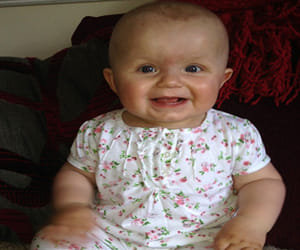 baby suffering from ovarian cancer