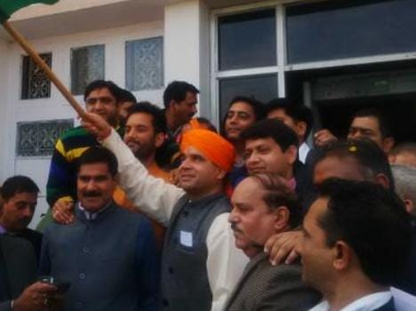 BJP MLA Ravinder Raina takes oath in the name of Vaishnodev
