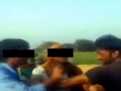 girl beaten with his male friend by 6 people