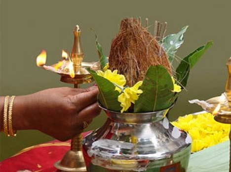navratra kalash puja coconut