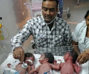 triplet girls born in lucknow