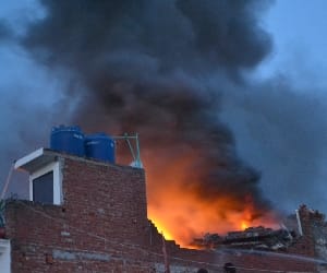 Fire in  Factory 