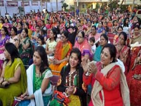 Ladies participate in Sindhara 