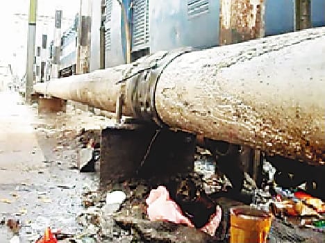 Pipe leakage at Central Station