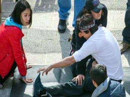 Shahrukh injured during shooting film Fans