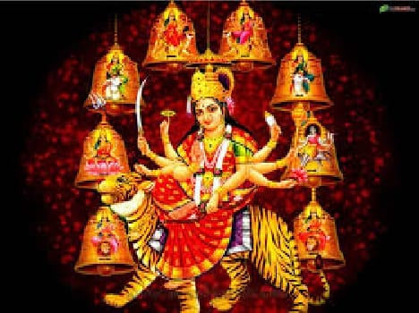 Begining morning, Kalash stand and workship ma durga