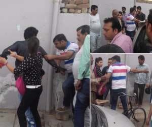 obscene gestures of jija sali in public place, see video