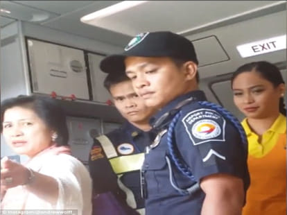 woman got nude on flight