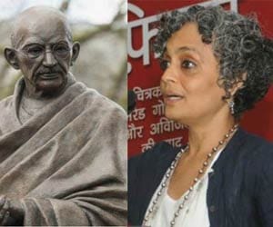 Arundhati roy comments on gandhi.