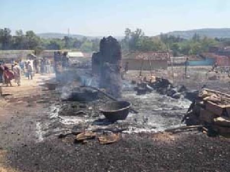 17 cattle burns alive  in Fire 