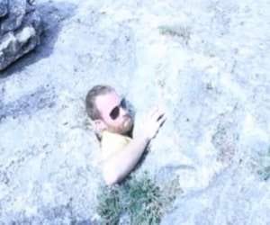 To make out from this small cave is not an easy task